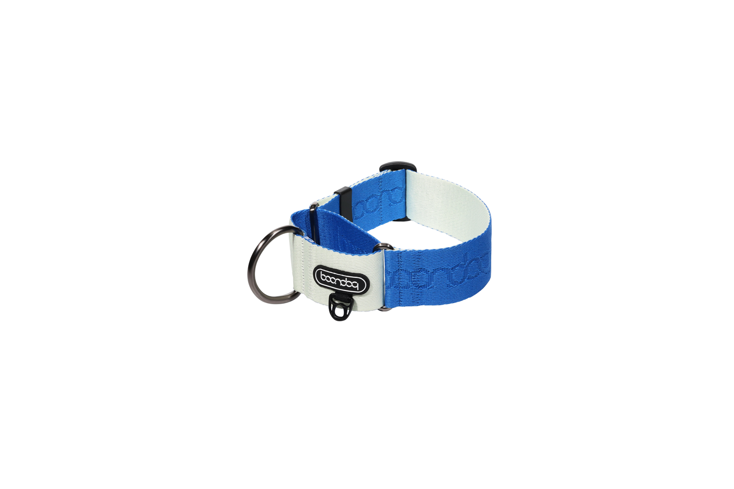 Martingale Collar Wide Cream/Blue